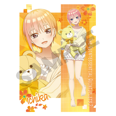 『五等分の花嫁∬』シングルクリアファイル 中野一花 ぬいぐるみ抱っこ